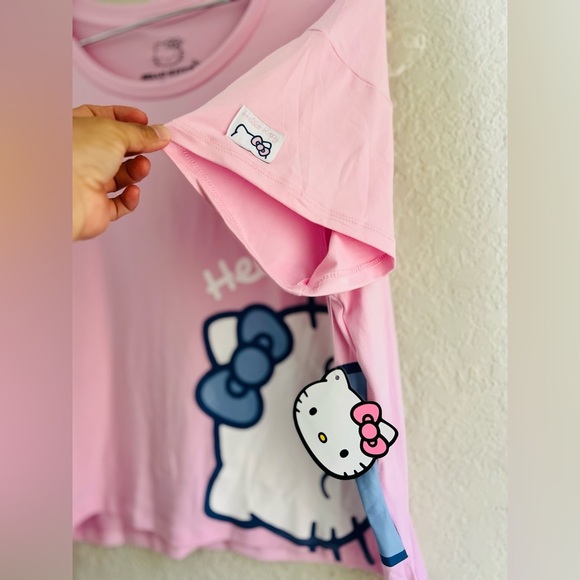 Hello Kitty Women's Sleep Tee with Short Sleeves, - Picture 2 of 10